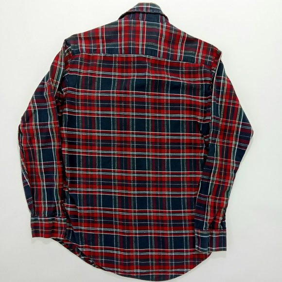 Vintage JC Penney The Men's Shop Plaid Flannel Button Up Shirt Size M - Picture 4 of 4